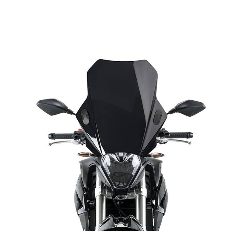 DANETI Windschild Motorrad Für VOGE Für 500R Für 500 R 2021 2022 Motorrad Windschutz Deckt Bildschirm Rauch Objektiv Deflektor(Black) von DANETI