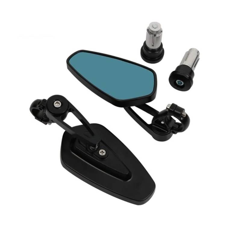 DANETI Motorradspiegel Für Moto Guzzi Für V85TT Für V85 TT 2020 2021 2022 2023 Motorrad 22mm 7/8 "Griffe Ende Rück Seite Spiegel(KEIN Logo SCHWARZ) von DANETI