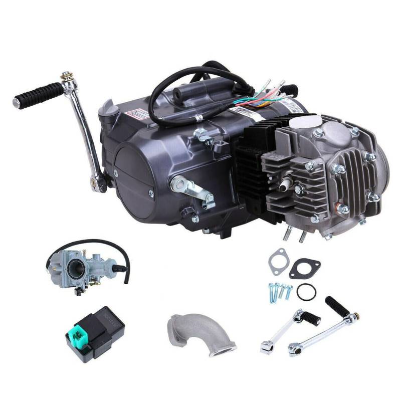 DAOHHFO 125CC 4 Takt Motor Einzelzylinder 125CCM Engine Motor Single Cylinder Motorrad Zubehör für Dirt Bike Motorcycle CRF50 XR50 CRF70 XR70 Z50(CDI Zündanlage) von DAOHHFO