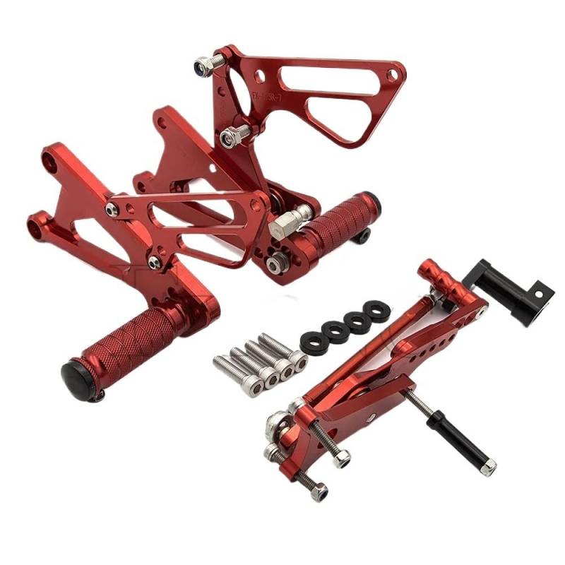 DARDDI fußrasten vorne Chopper Für Street Für Triple 765 2019 2020 2021 2022 Motorrad Einstellbare Fußrastenanlage Fußstütze Fußrasten Hinten Set Fußstütze Pedale Ruhefußstütze von DARDDI