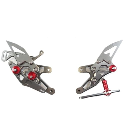 DARDDI fußrasten vorne Chopper Motorrad Einstellbare Fußrastenanlage Fußstützen Fußrasten Pedal Für GSX-R 600 2006-2010 Pedale Ruhefußstütze von DARDDI