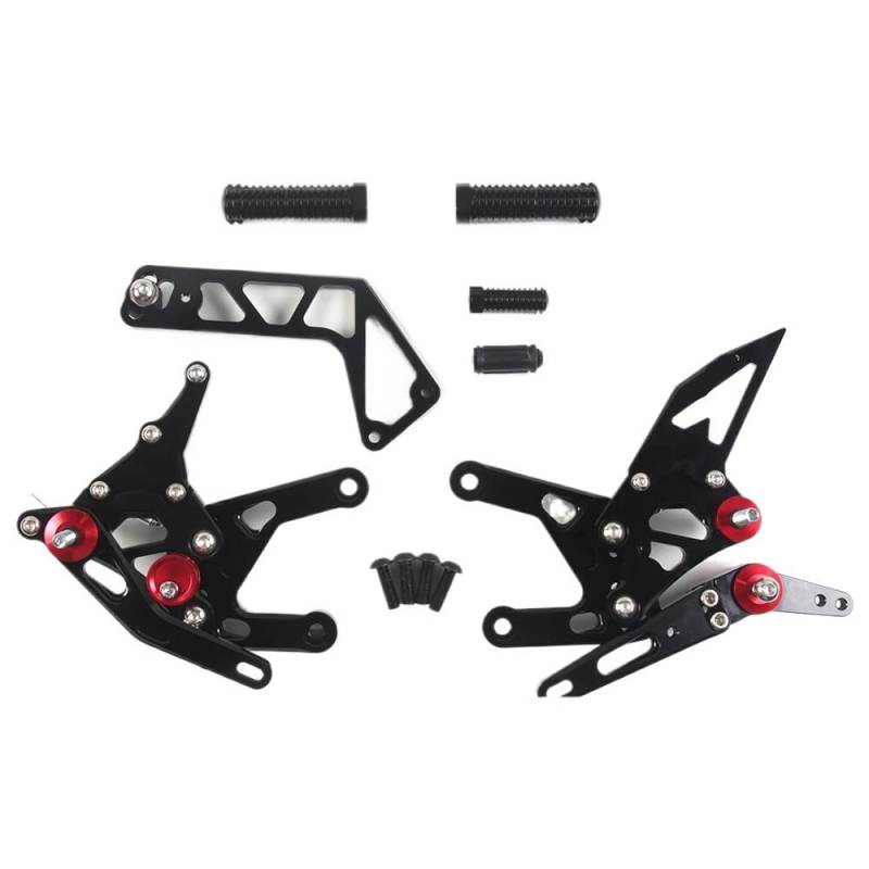 DARDDI fußrasten vorne Chopper Motorrad Einstellbare Fußstütze Fußrasten Reiter Hinten Sets Fußrastenanlage Für YZF R1 2015 2016 2017 2018 2019 2020 2021 2022 2023 Pedale Ruhefußstütze von DARDDI