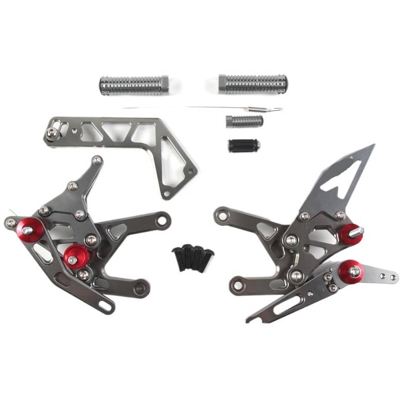 DARDDI fußrasten vorne Chopper Motorrad Einstellbare Fußstütze Fußrasten Reiter Hinten Sets Fußrastenanlage Für YZF R1 2015 2016 2017 2018 2019 2020 2021 2022 2023 Pedale Ruhefußstütze von DARDDI