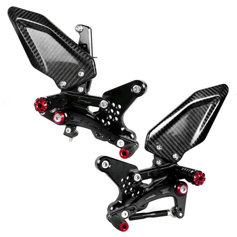 DARDDI fußrasten vorne Chopper Motorrad Einstellbare Fußstütze Fußrastenanlage Fuß Peg Für ZX4R ZX4RR ZX25R 2020-2024 Pedale Ruhefußstütze von DARDDI