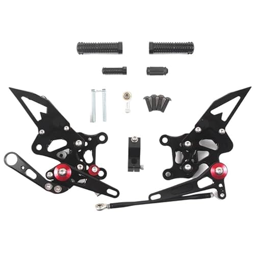 DARDDI fußrasten vorne Chopper Motorrad-Fußrasten Fahrer-Fußrastenanlage Fußrasten Verstellbare Fußstützen Für RSV4 R 2009 2010 2011 2012 Pedale Ruhefußstütze von DARDDI