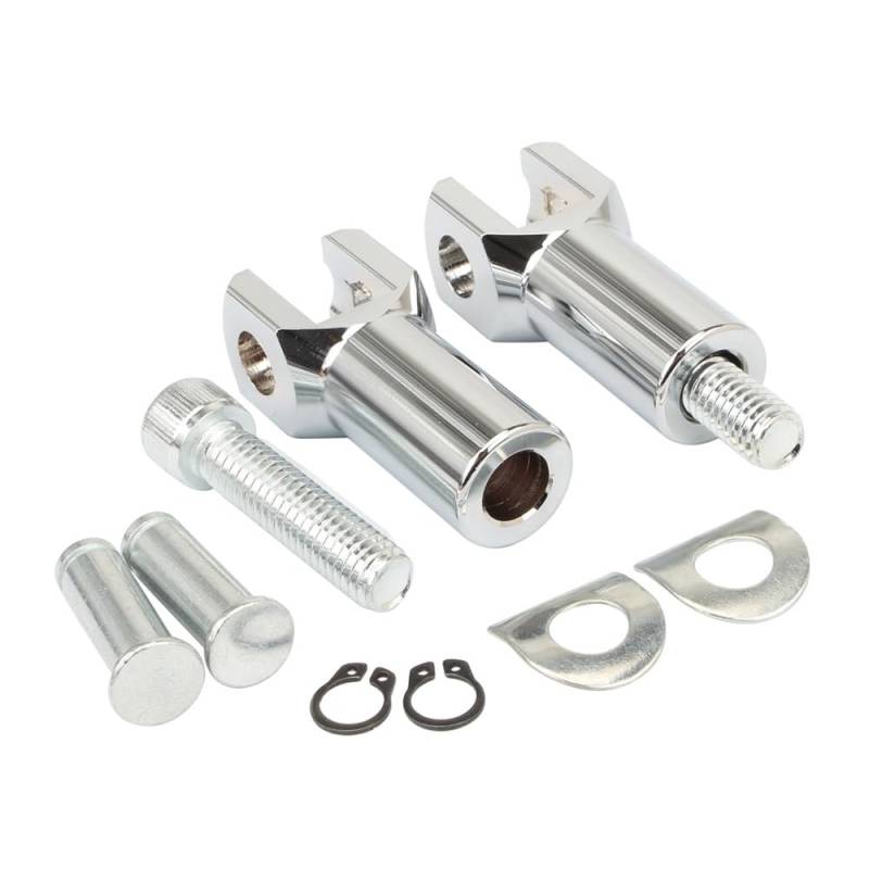 DARDDI fußrasten vorne Chopper Motorrad Passagier Fußrasten Unterstützung Mount Aluminium Fußstütze Gabelkopf Kit Für Für Softail Fat Boy Heritage 2000-2006 Pedale Ruhefußstütze von DARDDI