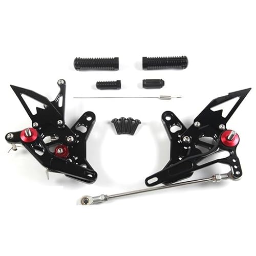 DARDDI fußrasten vorne Chopper Motorrad Reiter Fußrastenanlage Einstellbare Fußstützen Peg Fußstütze Für SV650 SV650S 2016 2017 2018 2019 2020 2021 2022 2023 Pedale Ruhefußstütze von DARDDI