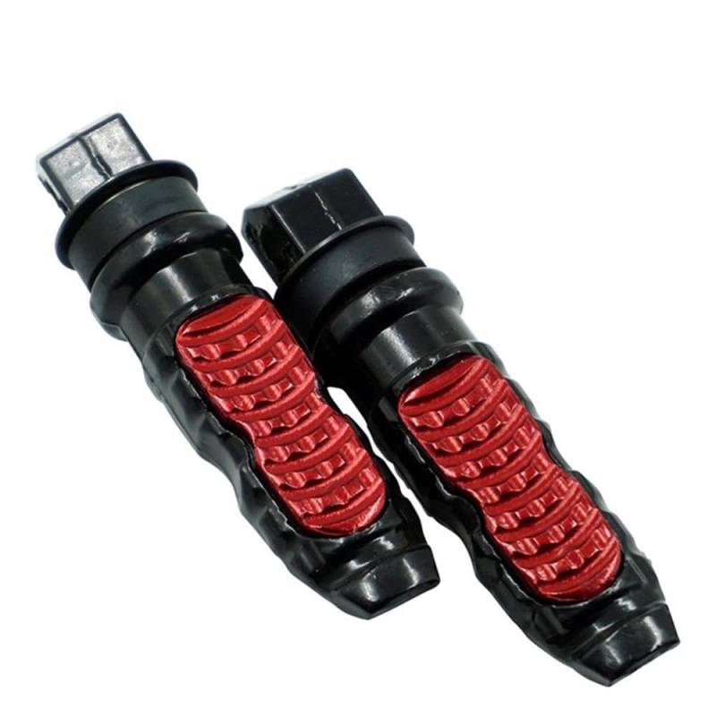 DARDDI fußrasten vorne Chopper Universal Aluminium Motorrad Hinten Beifahrer Fußrasten Pedale Fußstütze Roller Fußraste Motorrad Pedal Modifikation Pedale Ruhefußstütze von DARDDI