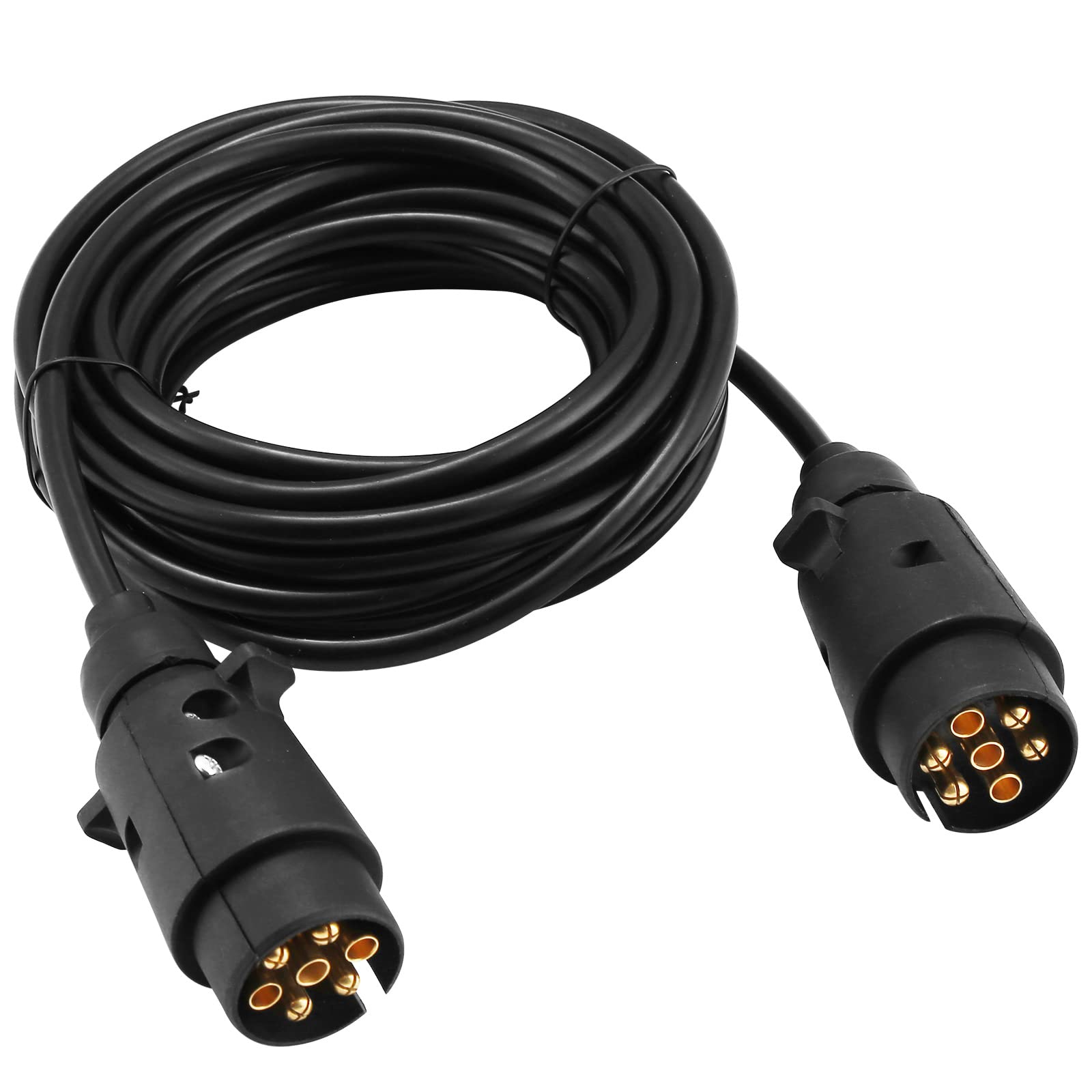 DARKGUARD 12V 7 poliges Anhänger Verlängerungskabel 6m Arbeitslänge Autoelektrik Verbindungskabel mit 2 Anhänger Stecker DARKGUARD 12V 7 poliges Anhänger Verlängerungskabel 6m Arbeitslänge Autoelektrik Verbindungskabel mit 2 Anhänger Stecker von DARKGUARD