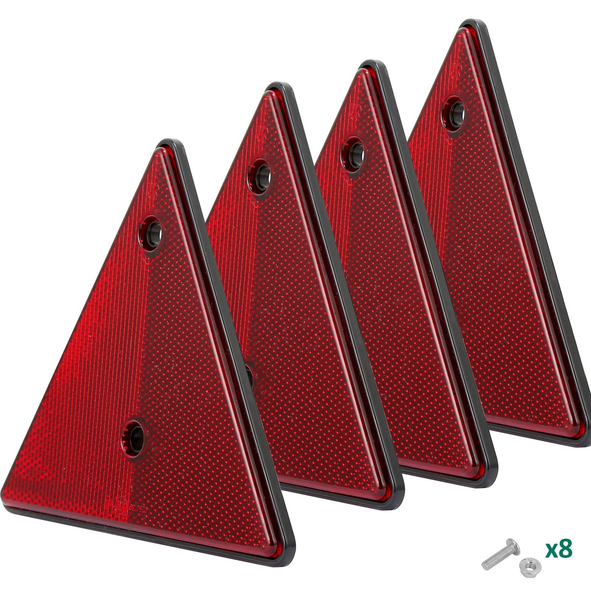 DARKGUARD 4xAnhänger Reflektor Dreiecke Rot Anschrauben 150x10x132mm E-geprüft,Rücklicht Hänger Dreieck Anhänger Katzenauge Reflektors für Motorrad LKW KFZ Traktor Caravan (Dreiecke-Anschrauben-4pcs) DARKGUARD 4xAnhänger Reflektor Dreiecke Rot Anschrauben 150x10x132mm E-geprüft,Rücklicht Hänger Dreieck Anhänger Katzenauge Reflektors für Motorrad LKW KFZ Traktor Caravan (Dreiecke-Anschrauben-4pcs) von DARKGUARD