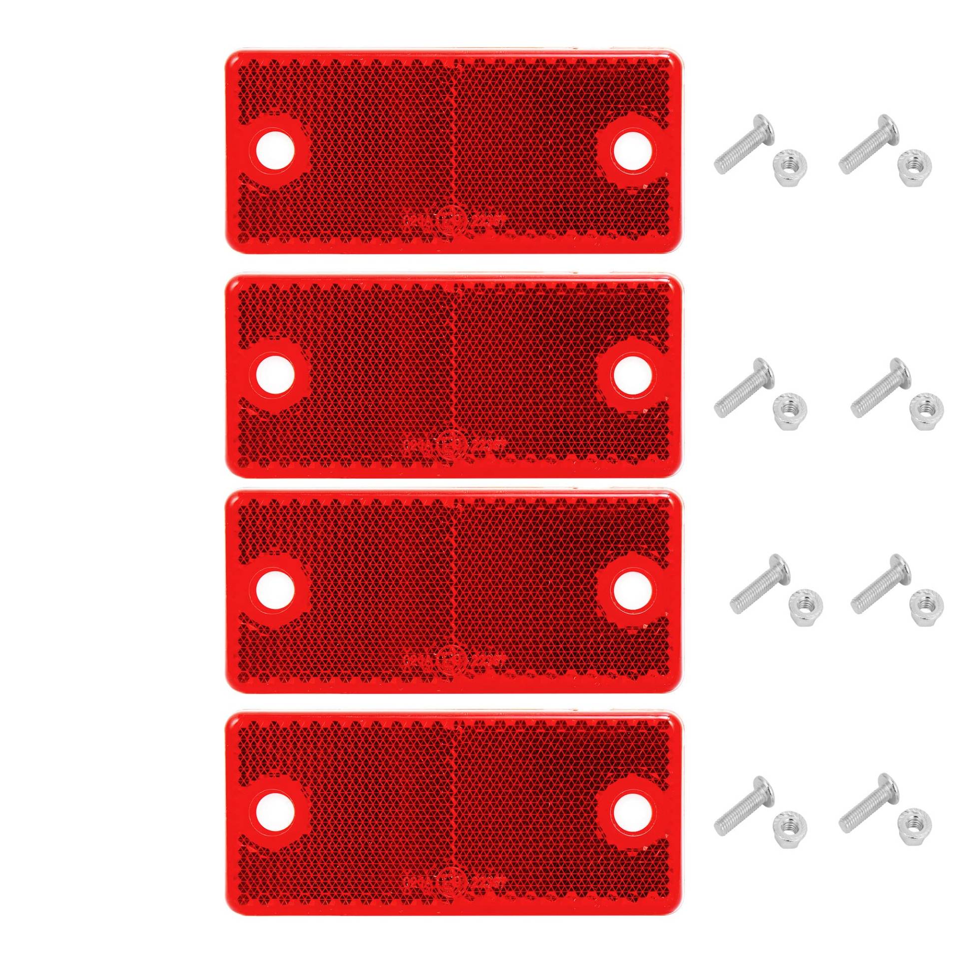 DARKGUARD Rechteckige Reflektoren Anschrauben,Rot Rear Eckige Reflektor Anschrauben Rückstrahler für Traktor Streuscheibe Anhänger Katzenauge,E9-Prüfzeichen 90x40x8mm (Rot- Eckige-Anschrauben-4Stück) DARKGUARD Rechteckige Reflektoren Anschrauben,Rot Rear Eckige Reflektor Anschrauben Rückstrahler für Traktor Streuscheibe Anhänger Katzenauge,E9-Prüfzeichen 90x40x8mm (Rot- Eckige-Anschrauben-4Stück) von DARKGUARD