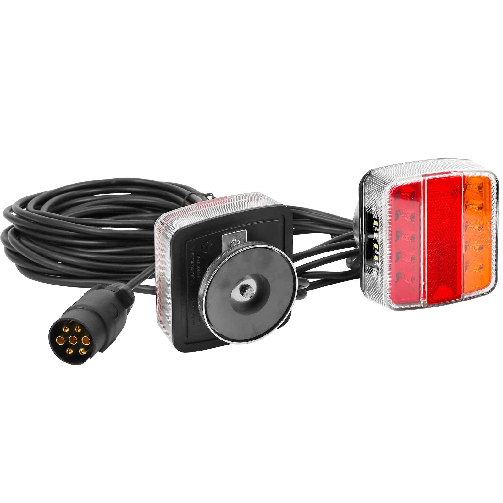 DARKGUARD Rückleuchten Anhänger mit Magneten LED 12v 5Funktion E-Mark mit 7poligem Stecker - 7,5m Kabel Wasserdicht Magnetische Rücklicht Anhängerbeleuchtung Anhänger KFZ LED für PKW Wohnwagen Van DARKGUARD Rückleuchten Anhänger mit Magneten LED 12v 5Funktion E-Mark mit 7poligem Stecker - 7,5m Kabel Wasserdicht Magnetische Rücklicht Anhängerbeleuchtung Anhänger KFZ LED für PKW Wohnwagen Van von DARKGUARD