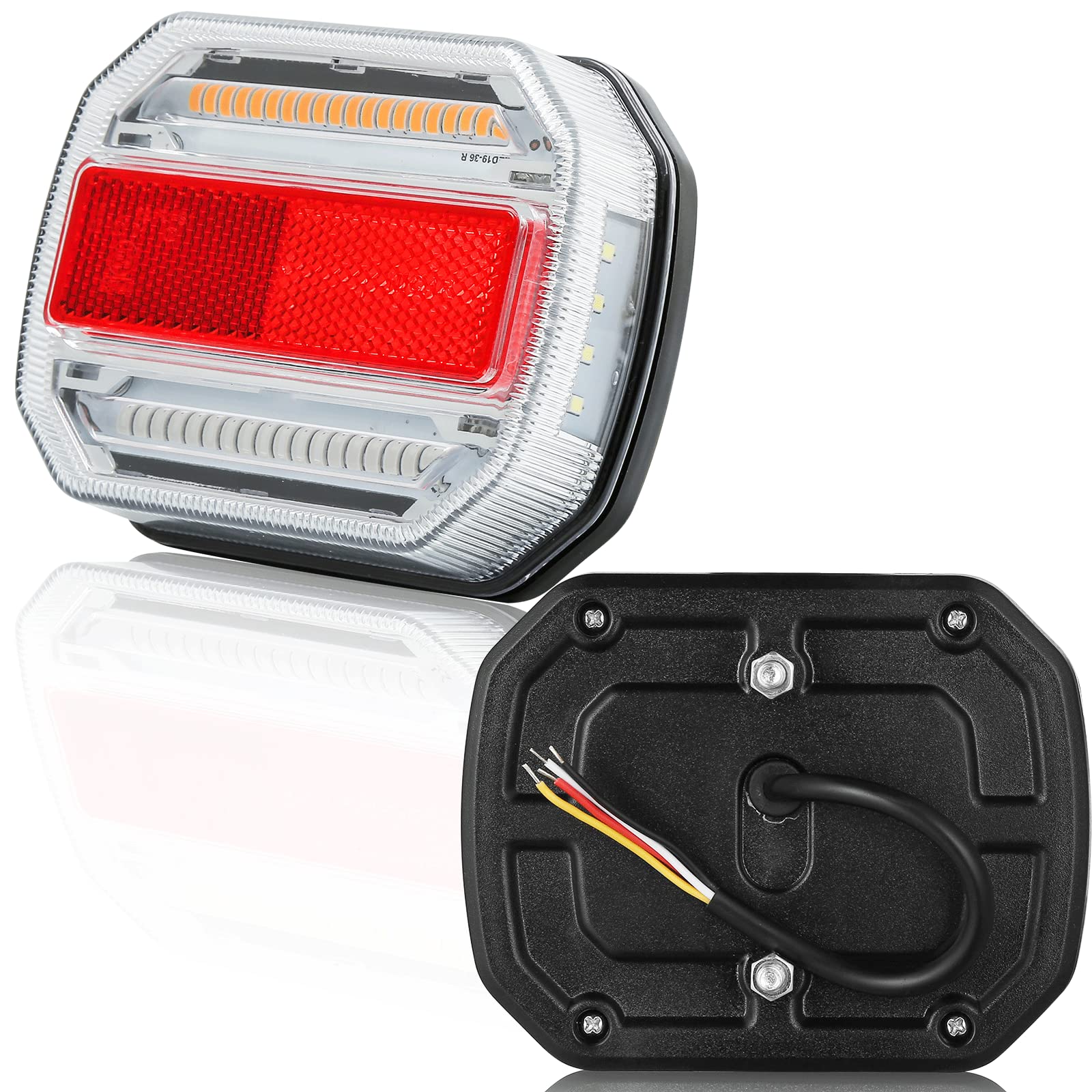 DARKGUARD Rückleuchten für Anhänger LED 10-30V,2 pcs E9 Rücklicht Anhänger KFZ Led 12V, LED Anhängerbeleuchtung Wasserdicht für Boot RV Wohnwagen Traktor LKW PKW mit E-Mark von DARKGUARD