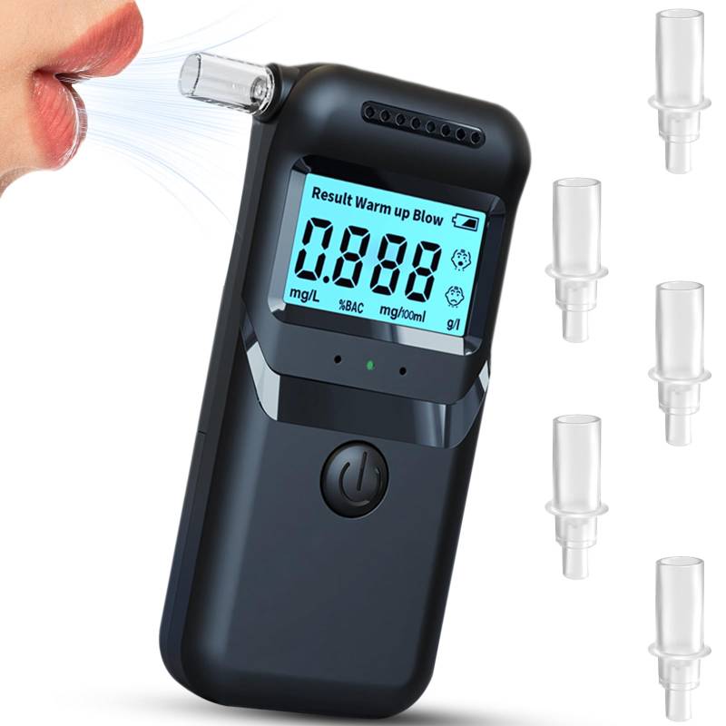 DASIAUTOEM Alkoholtester, Polizeigenau mit Digitalem Farbigem LCD-Anzeige, Atemalkoholtestgerät, Alkoholtester Polizeigenau, für den privaten und professionellen Einsatz zu Hause von DASIAUTOEM