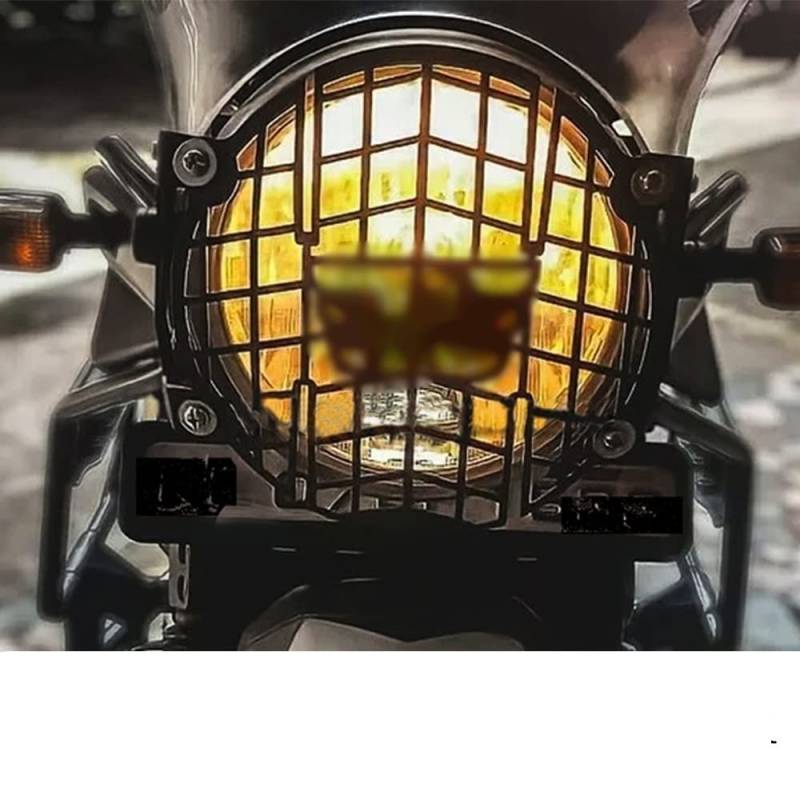 DASTOP Motorrad-Lampenschirm Motorrad Für Himalaya 411 Scheinwerferschutz Kühlergrillschutz Lampenschutz Für Royal Enfield Himalaya 411 Von 2018 Bis 2021+ (Color : Silver) von DASTOP