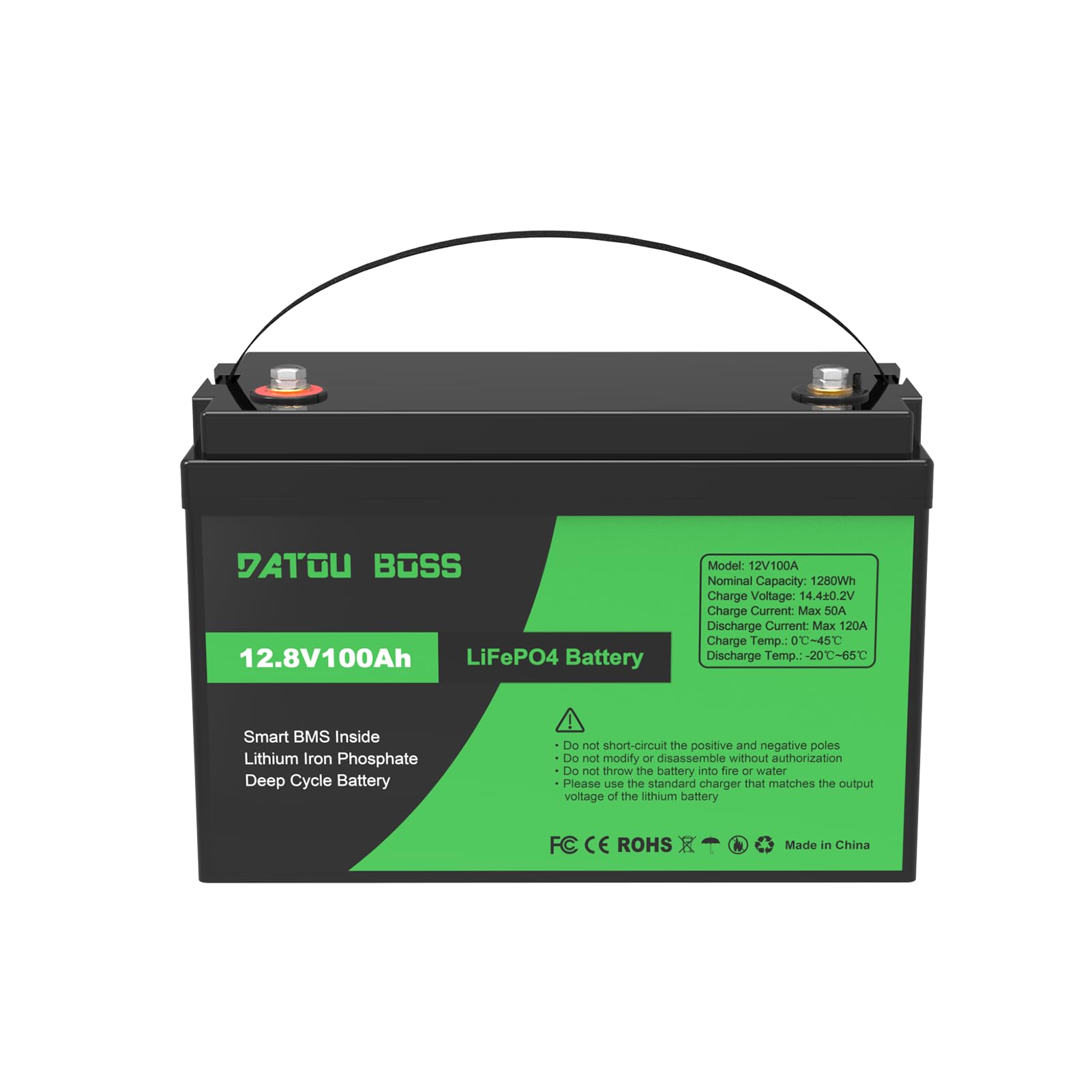 DATOUBOSS 12V 100Ah LiFePO4 Batterie 100A BMS 8000+Zyklen Deep Cycle Lithium Akku MAX 1280W Leistung Unterstützung in Serie/Parallelschaltung,verwendet für Wohnmobil, Solar Home System und Boot DATOUBOSS 12V 100Ah LiFePO4 Batterie 100A BMS 8000+Zyklen Deep Cycle Lithium Akku MAX 1280W Leistung Unterstützung in Serie/Parallelschaltung,verwendet für Wohnmobil, Solar Home System und Boot von DATOUBOSS