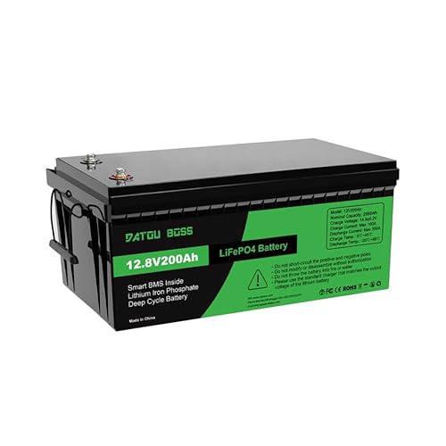 DATOUBOSS 12V 200Ah LiFePO4 Batterie, 2560Wh Lithium Akku mit Verbessertes 200A BMS, Max 15000 Tiefe Zyklen, Unterstützung in Serie/Parallelschaltung, für Wohnmobil, Solarpanel, Marine, Haushalt DATOUBOSS 12V 200Ah LiFePO4 Batterie, 2560Wh Lithium Akku mit Verbessertes 200A BMS, Max 15000 Tiefe Zyklen, Unterstützung in Serie/Parallelschaltung, für Wohnmobil, Solarpanel, Marine, Haushalt von DATOUBOSS