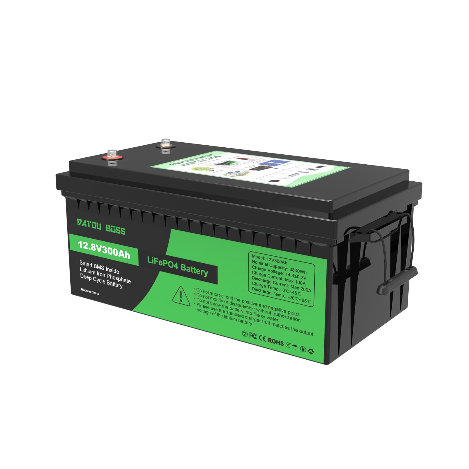 DATOUBOSS 12V 300Ah LiFePO4 Batterie Integriertes 200A BMS 15000+Zyklen Deep Cycle Lithium Akku MAX 3840W Leistung Unterstützung in Serie/Parallelschaltung,Perfekt für Solar, Wohnmobil, Off-Grid DATOUBOSS 12V 300Ah LiFePO4 Batterie Integriertes 200A BMS 15000+Zyklen Deep Cycle Lithium Akku MAX 3840W Leistung Unterstützung in Serie/Parallelschaltung,Perfekt für Solar, Wohnmobil, Off-Grid von DATOUBOSS