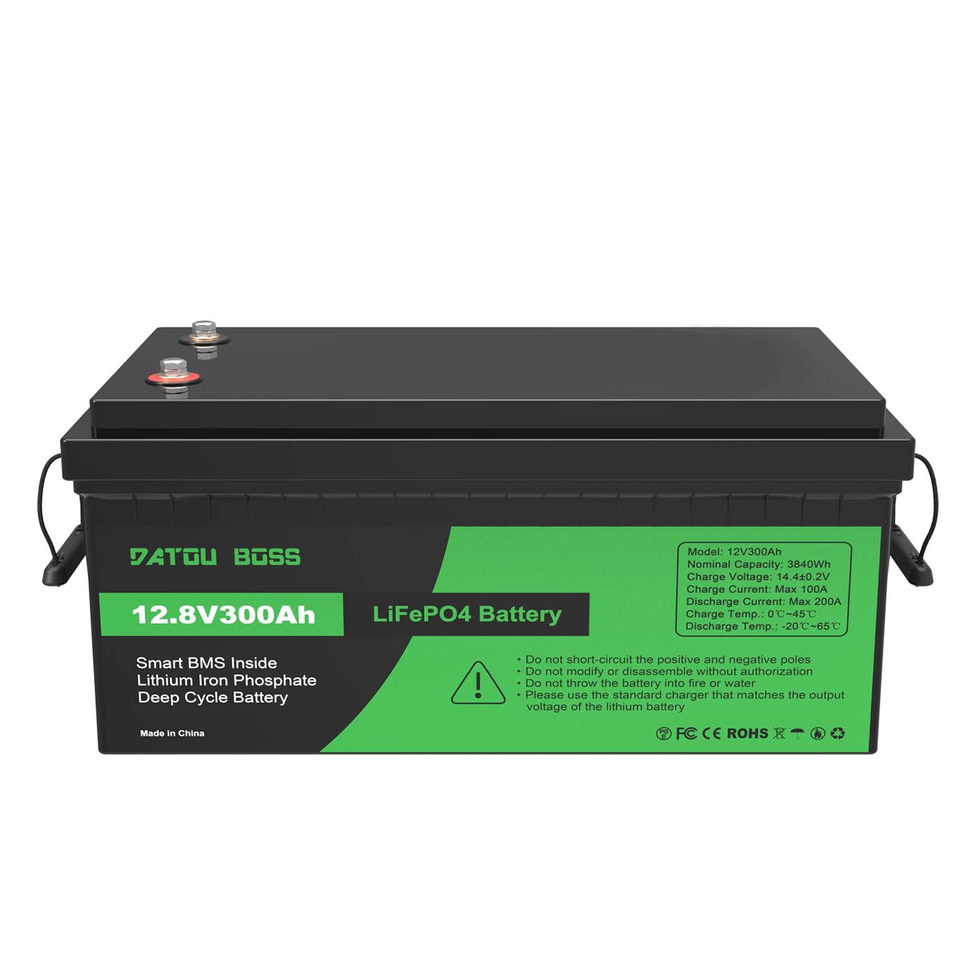 DATOUBOSS 12V 300Ah LiFePO4 Batterie,Integriertes 200A BMS, 15000+Zyklen Deep Cycle Lithium Akku,MAX 3840W Leistung Unterstützung in Serie/Parallelschaltung,Perfekt für Solar, Wohnmobil, Off-Grid DATOUBOSS 12V 300Ah LiFePO4 Batterie,Integriertes 200A BMS, 15000+Zyklen Deep Cycle Lithium Akku,MAX 3840W Leistung Unterstützung in Serie/Parallelschaltung,Perfekt für Solar, Wohnmobil, Off-Grid von DATOUBOSS