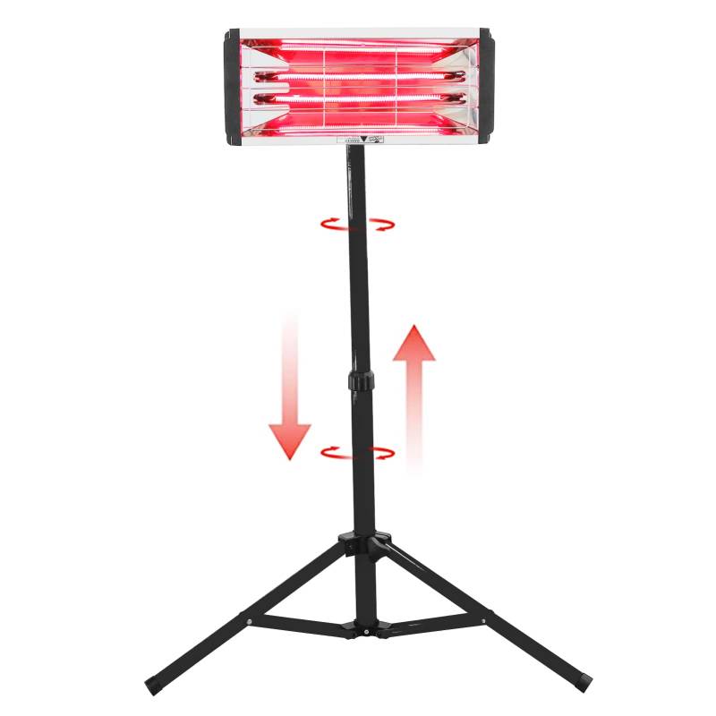 DATOUBOSS 2000W Infrarot Lacktrockner Trockner, Kurzwellen Backen Lacktrockner Aushärtungs Lampe Auto Karosserie Reparatur, mit Timing 0-90 Min Mit verstellbarem Ständer 230V von DATOUBOSS