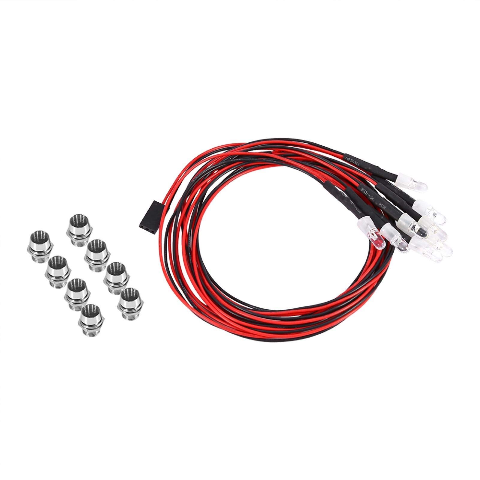 DAUERHAFT Langlebiges RC Car Rücklicht 8 LED RC Light Set Praktisch für 1/10 RC Car Truck Crawler mit 4 Stück weißen LEDs DAUERHAFT Langlebiges RC Car Rücklicht 8 LED RC Light Set Praktisch für 1/10 RC Car Truck Crawler mit 4 Stück weißen LEDs von DAUERHAFT