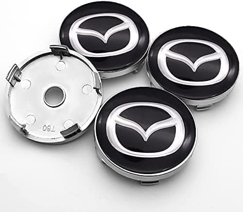 4 Stück 60mm Auto-Nabenkappen für Mazda- 2 3 6 MX-5 MX-30 CX-3 CX-8 CX-9,Radnaben Auto Zubehör,Radnabenabdeckung,Nabendeckel.,C von DAWAA