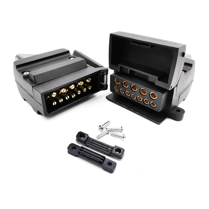 DAYLIGHE 12 V 12Pin Flachanhänger Stecker Buchse 12Pin Anhänger Stecker Stecker Stecker Anhänger Steckdose Anhängeranschluss Männliche Frau von DAYLIGHE