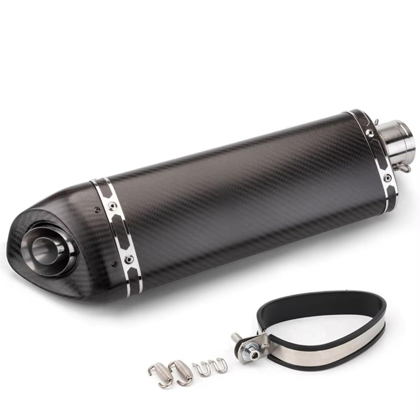 DAYOTIE Kompatibel Mit CB1000R-Motorradzubehör, 51 Mm Motorradauspuffrohr, Universelles Motorradauspuffrohr, Modifiziertes Endrohr, Schräger Dreieckschalldämpfer Motorrad Mittelrohr(F) von DAYOTIE