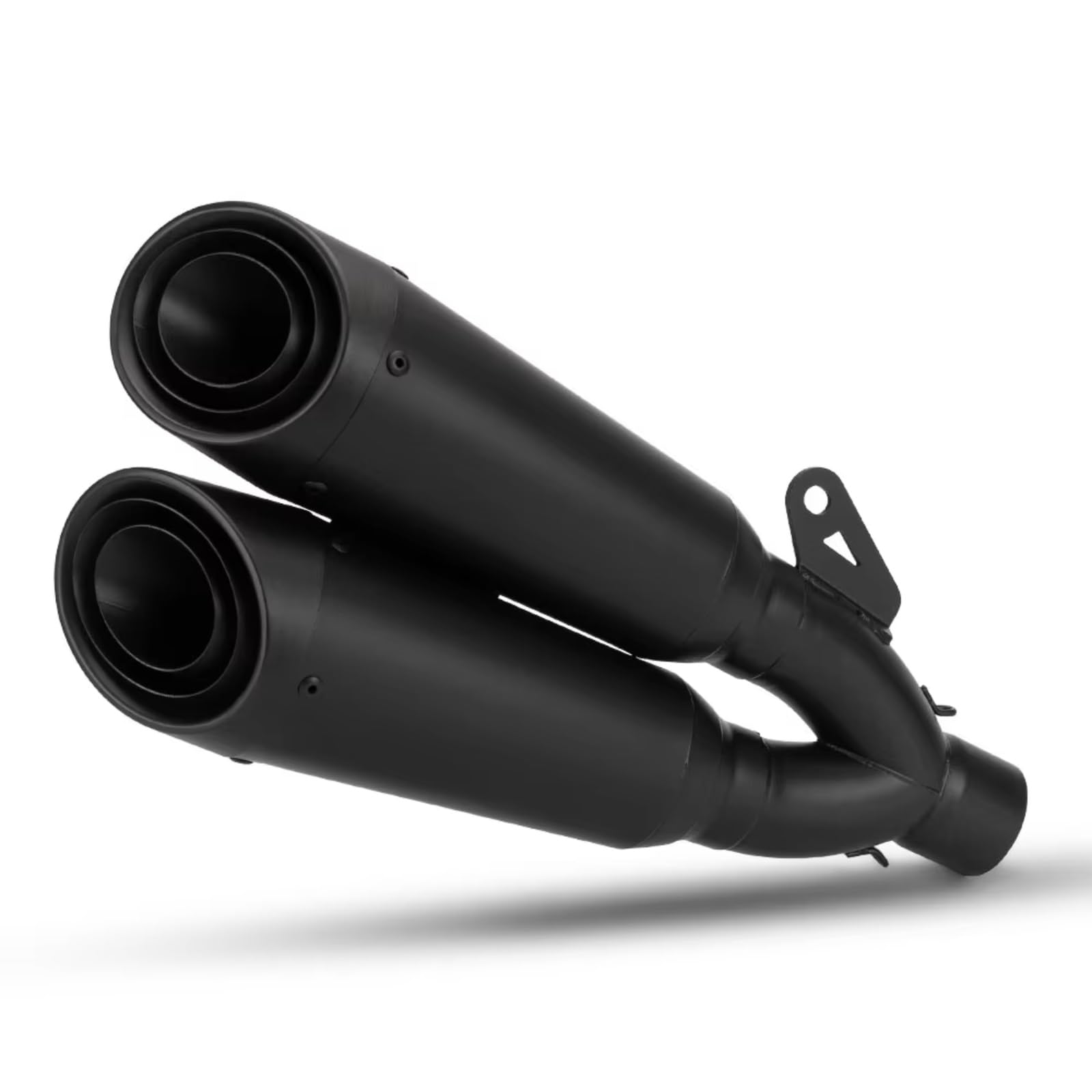 DAYOTIE Kompatibel Mit Suzuki Für GSXR750 Universal 51 Mm Zubehör Motorradauspuff Modifizieren Doppelauslass Dreischicht-Schalldämpfer Motorrad Mittelrohr(Type B) von DAYOTIE