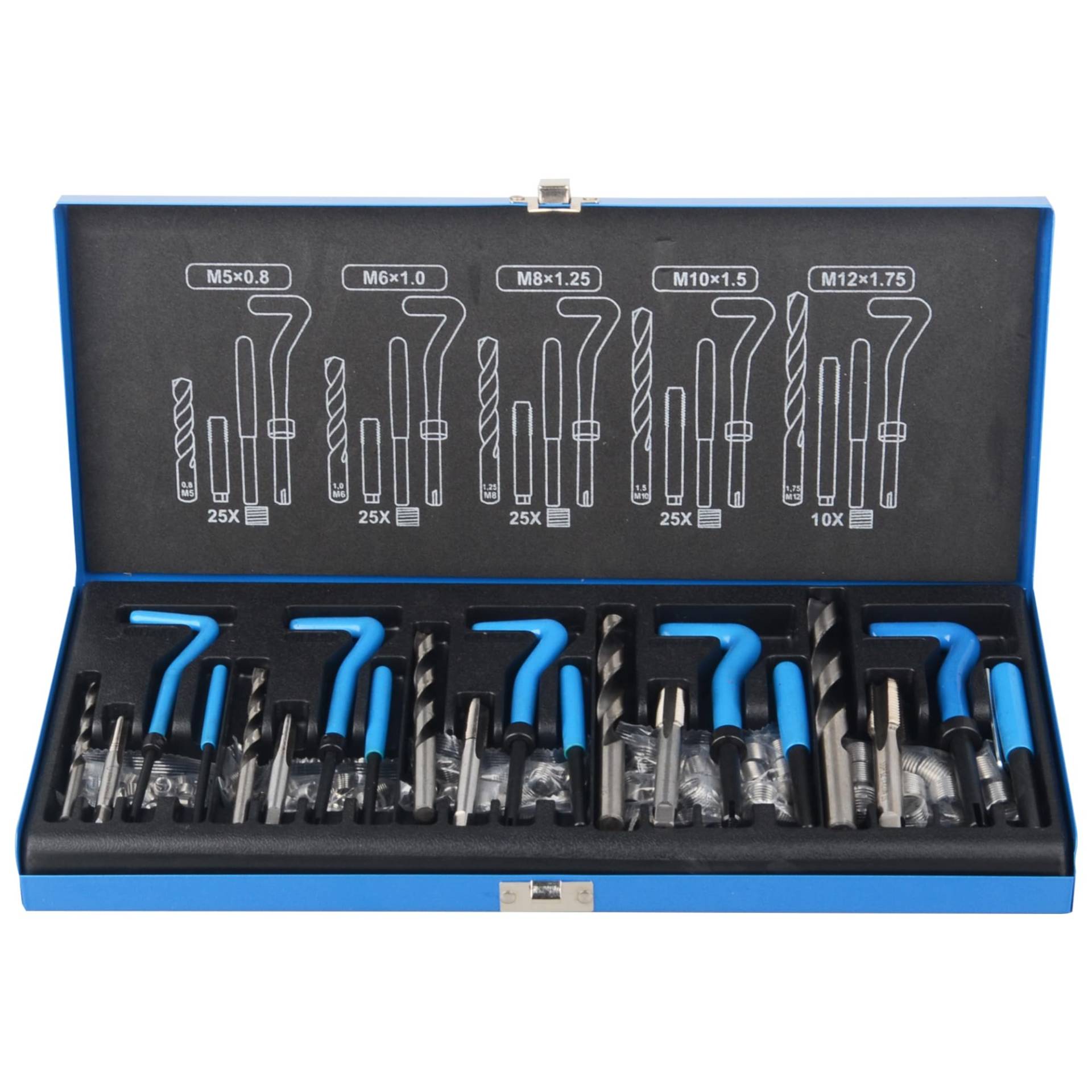 DAYUAN 131-tlg Gewinde Reparatur Satz Bohrer Sleeves Helicoil Auto Motor M5 M6 M8 M10 M12 Gewindehüls DAYUAN 131-tlg Gewinde Reparatur Satz Bohrer Sleeves Helicoil Auto Motor M5 M6 M8 M10 M12 Gewindehüls von DAYUAN