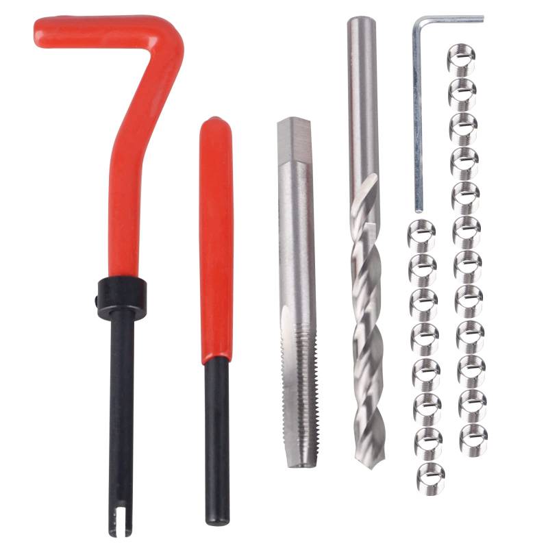 Dayuan Gewindereparatur-Set, M7 x 1,0 x 10,0 mm, Helicoil-kompatibel, 25-teilig von DAYUAN