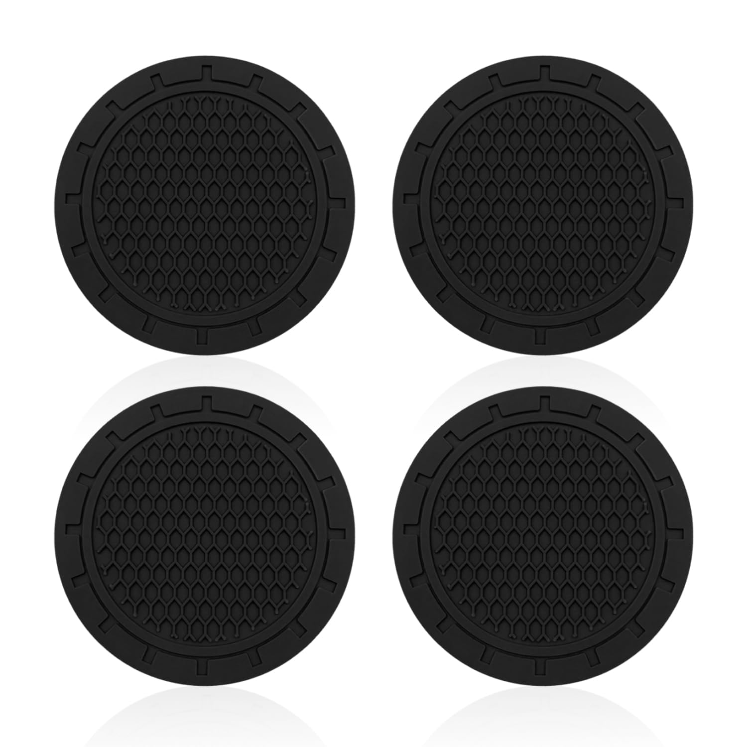 DAZZLUXE 4 Schwarze Auto-Wasseruntersetzer, Auto-Getränkehalter-Untersetzer, Auto-Untersetzer, Getränkehalter-Auto-Untersetzer, runde runde Auto-Untersetzer, universelle Auto-Untersetzer DAZZLUXE 4 Schwarze Auto-Wasseruntersetzer, Auto-Getränkehalter-Untersetzer, Auto-Untersetzer, Getränkehalter-Auto-Untersetzer, runde runde Auto-Untersetzer, universelle Auto-Untersetzer von DAZZLUXE