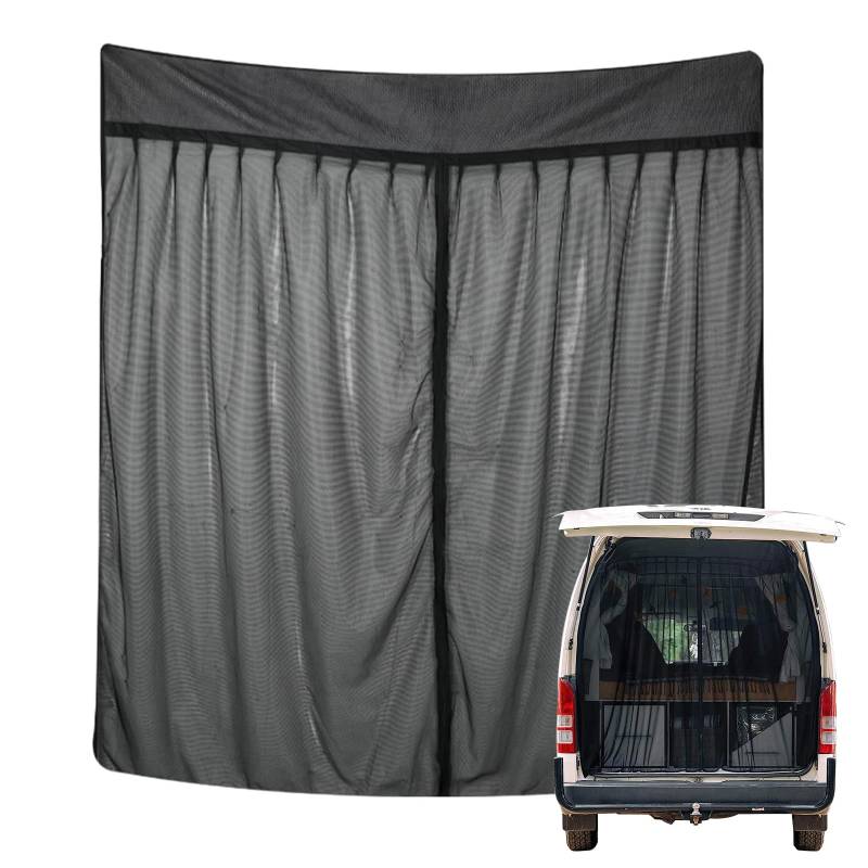 Flügeltür Kofferraumabdeckung Sonnenschutz,Auto Heckklappe Moskitonetz 165×165cm,Fliegengitter Auto für Mercedes Sprinter Standarddach Volkswagen Crafter Standard-Dach,für Caravan Camping von DAZZTIME