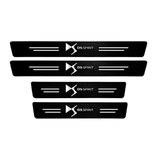 Auto Einstiegsleisten Türschweller für DS 6 2014-2019, Kohlefaser Türschweller Aufkleber, Auto Einstiegsleisten Schutz, Anti-Kratz-Schutzstreifen, Autoschwellenaufkleber,4PCS von DAliusha