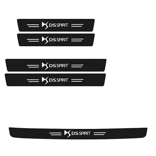 Auto Einstiegsleisten Türschweller für DS 6 2014-2019, Kohlefaser Türschweller Aufkleber, Auto Einstiegsleisten Schutz, Anti-Kratz-Schutzstreifen, Autoschwellenaufkleber,5PCS von DAliusha