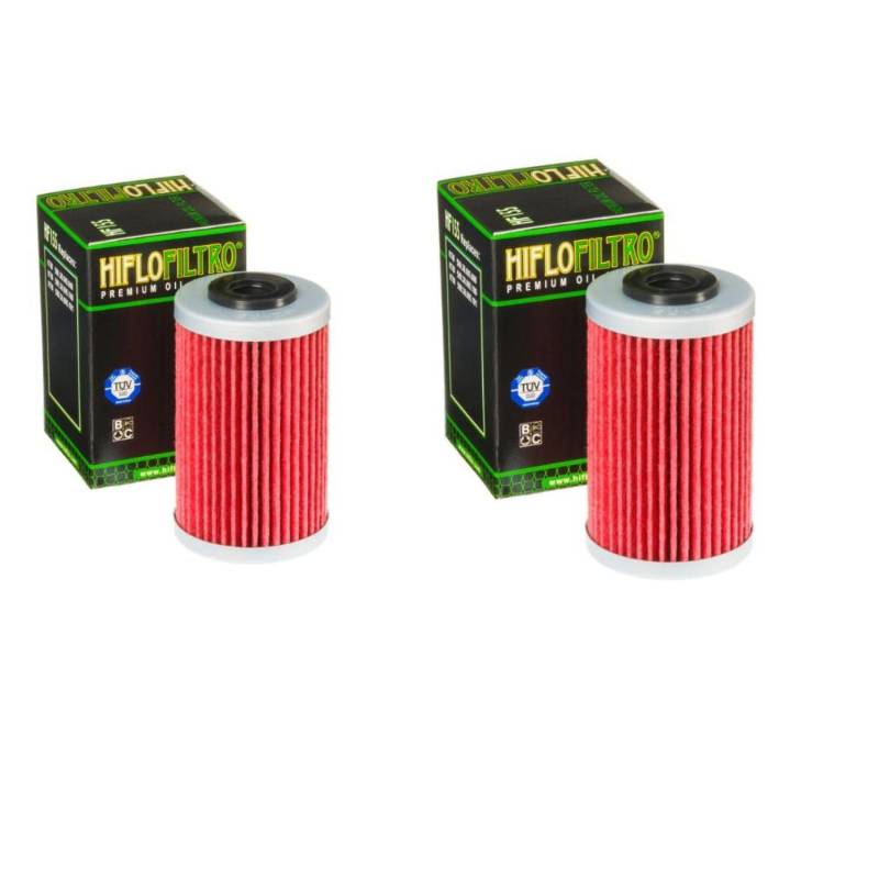 DB PARTS Ölfilter Set mit zwei Ölfiltern kompatibel mit KTM 525 EXC Racing 2003 2004 2005 2006 2007 von DB PARTS