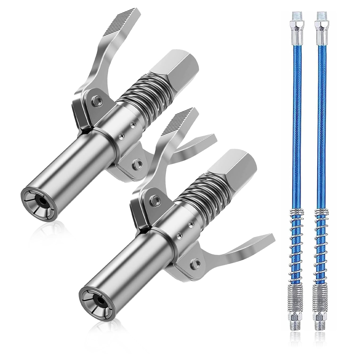 DBALL 2 Stück Fettpresse Mundstück Doppelter Griff Fettpresse Adapter G Coupler mit Schlauch 30cm für Schmiernippel Zubehör für alle Arten von Fettpressen DBALL 2 Stück Fettpresse Mundstück Doppelter Griff Fettpresse Adapter G Coupler mit Schlauch 30cm für Schmiernippel Zubehör für alle Arten von Fettpressen von DBALL