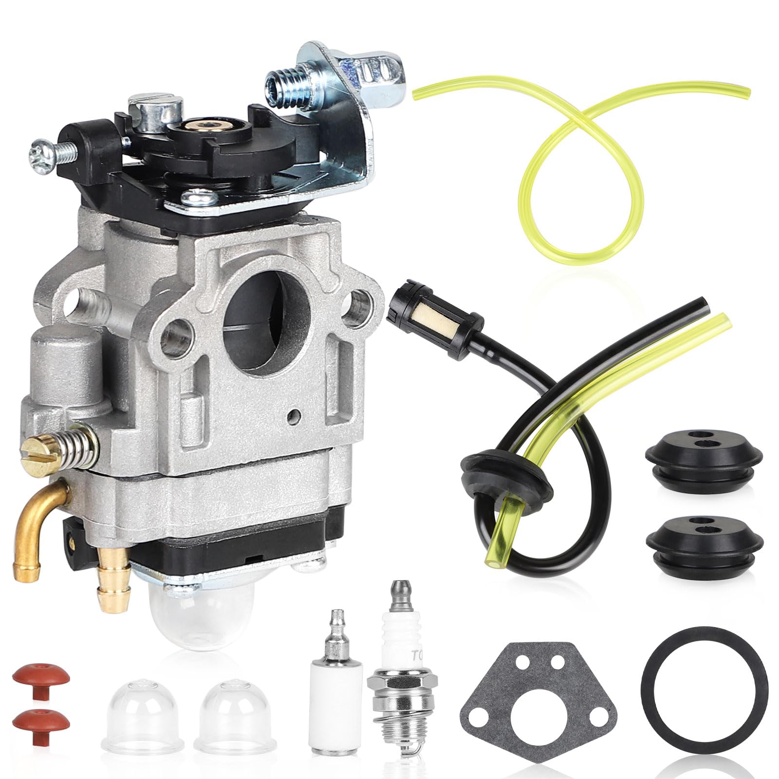 DBREAKS Vergaser Motorsense 52 cc 49 cc 43 cc, Carbu-Set mit Dichtung, Pumpe starten, Schlauch, Ventil, Zündkerze Benzinfilter, Rasenmäher Trimmer Vergaser Kit Rasenmähern, Freischneidern Kettensägen DBREAKS Vergaser Motorsense 52 cc 49 cc 43 cc, Carbu-Set mit Dichtung, Pumpe starten, Schlauch, Ventil, Zündkerze Benzinfilter, Rasenmäher Trimmer Vergaser Kit Rasenmähern, Freischneidern Kettensägen von DBREAKS