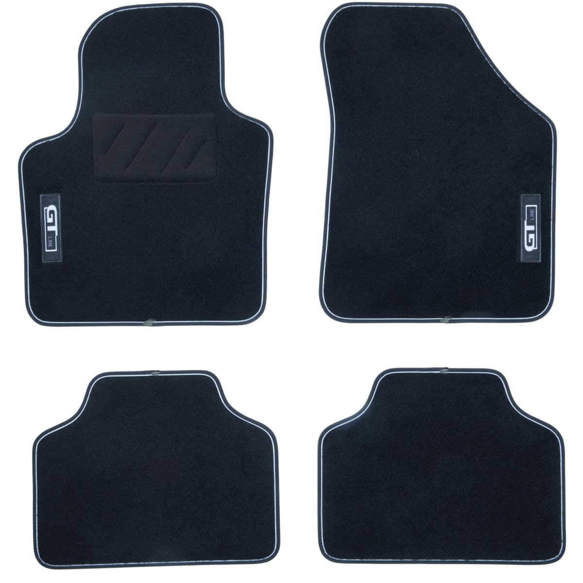 Auto-Fußmatten – passgenau für Golf 5/6 (2003-2012) – 4-teilig, rutschfeste Fußmatten für Auto, schwarz von DBS