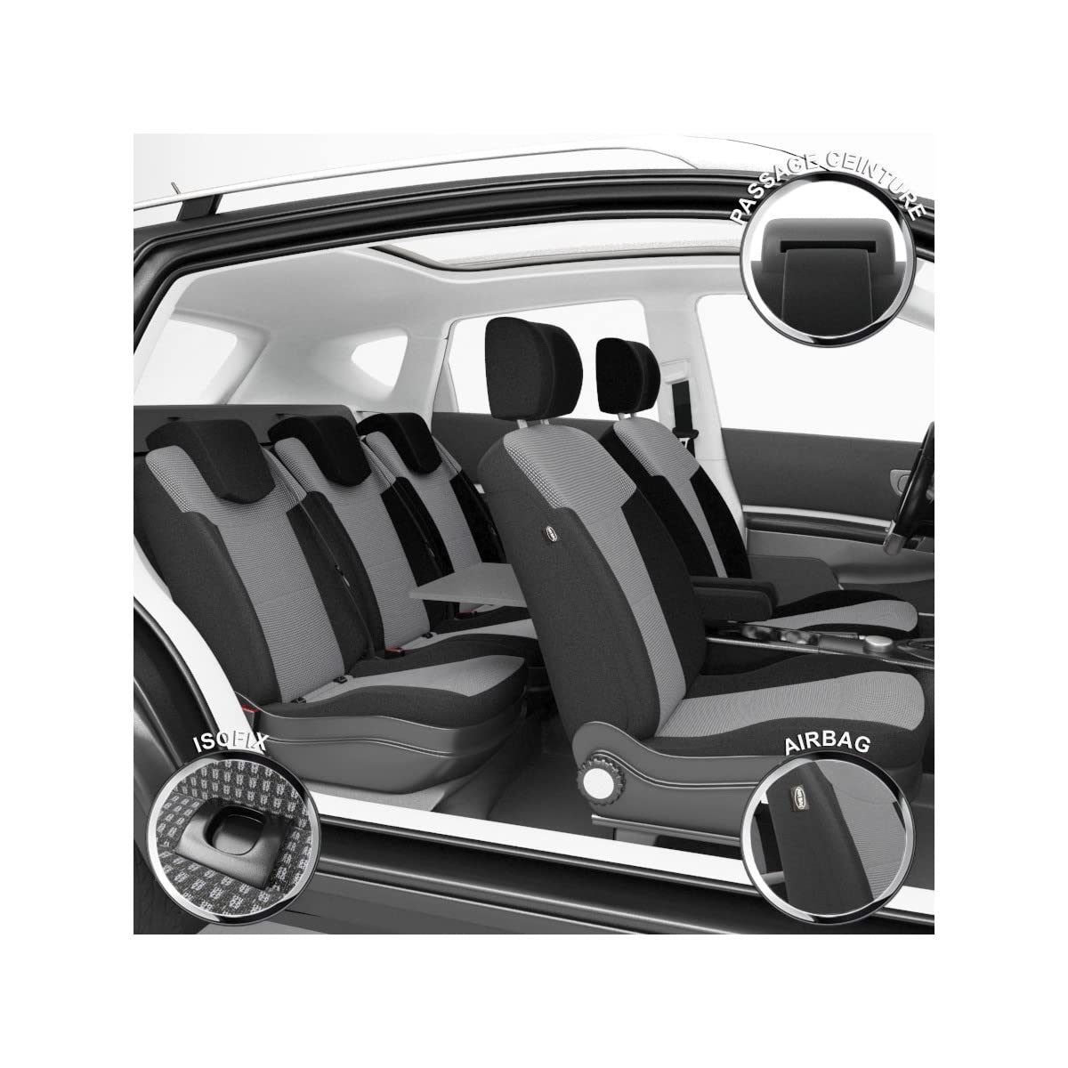 DBS Autositzbezüge - nach Maß - hochqualitative Fertigung - Schnelle Montage - Kompatibel mit Airbag - Isofix - 1011552 von DBS