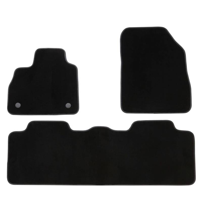 DBS 1765659 Autofußmatte - nach Maß - 3-teilig - Anti Rutsch - hochwertiger Nadelfilz 1000g/m² - Velours Fertigung - Sortiment Luxe von DBS