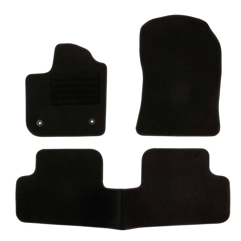 DBS 1764246 Autofußmatte - nach Maß - 3-teilig - Anti Rutsch - schwarzer Nadelfilz 900g/m² - Velours Fertigung - Sortiment Star von DBS