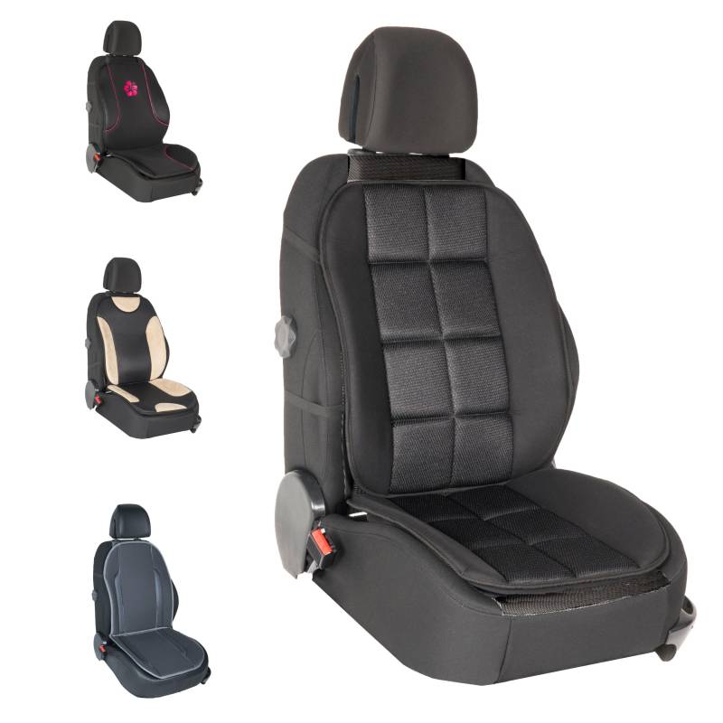 DBS - Autositzauflage - PKW/Auto - Schwarz - Komfort - rutschfest - Kompatibel mit Airbag - Universal, Norme von DBS