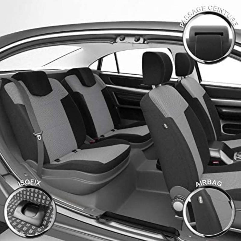 DBS 1011523 Autositzbezüge - nach Maß - hochqualitative Fertigung - Schnelle Montage - Kompatibel mit Airbag - Isofix von DBS