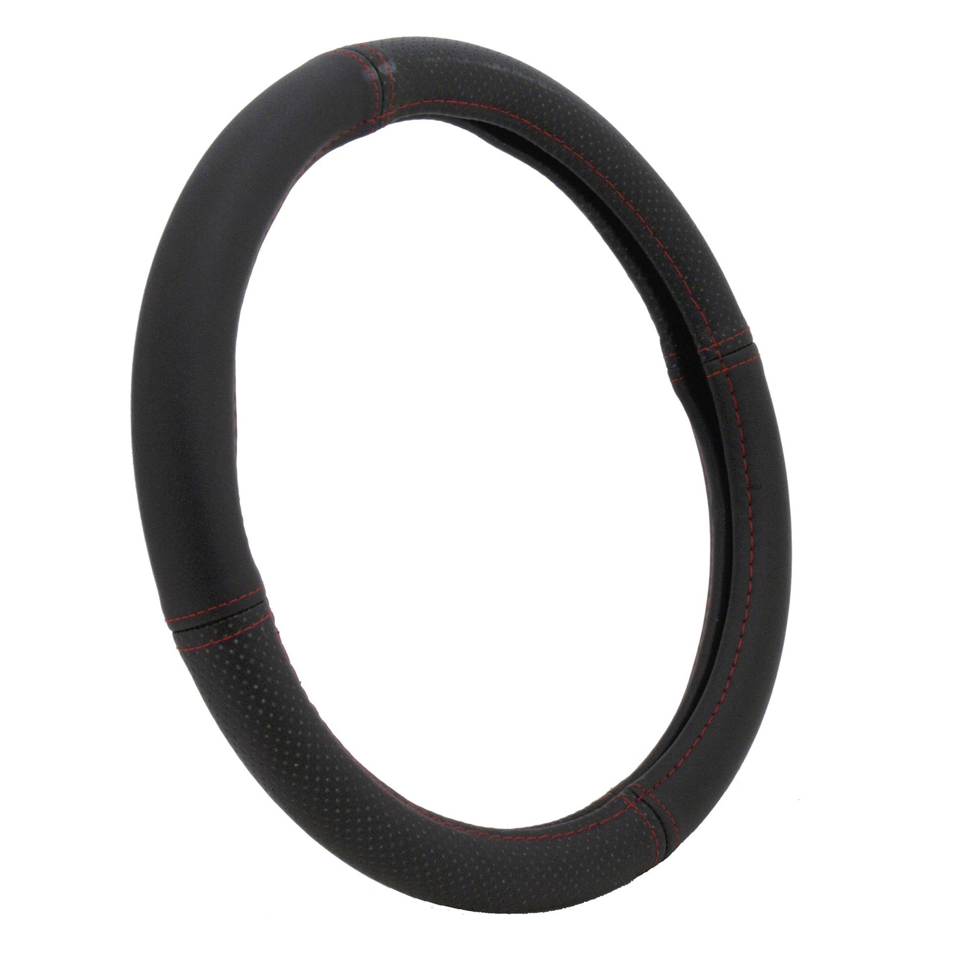 DBS - Lenkradbezug 37/39 cm - Schwarz und Rot -PKW/Auto - Universal - Kunstleder - rutschfest DBS - Lenkradbezug 37/39 cm - Schwarz und Rot -PKW/Auto - Universal - Kunstleder - rutschfest von DBS