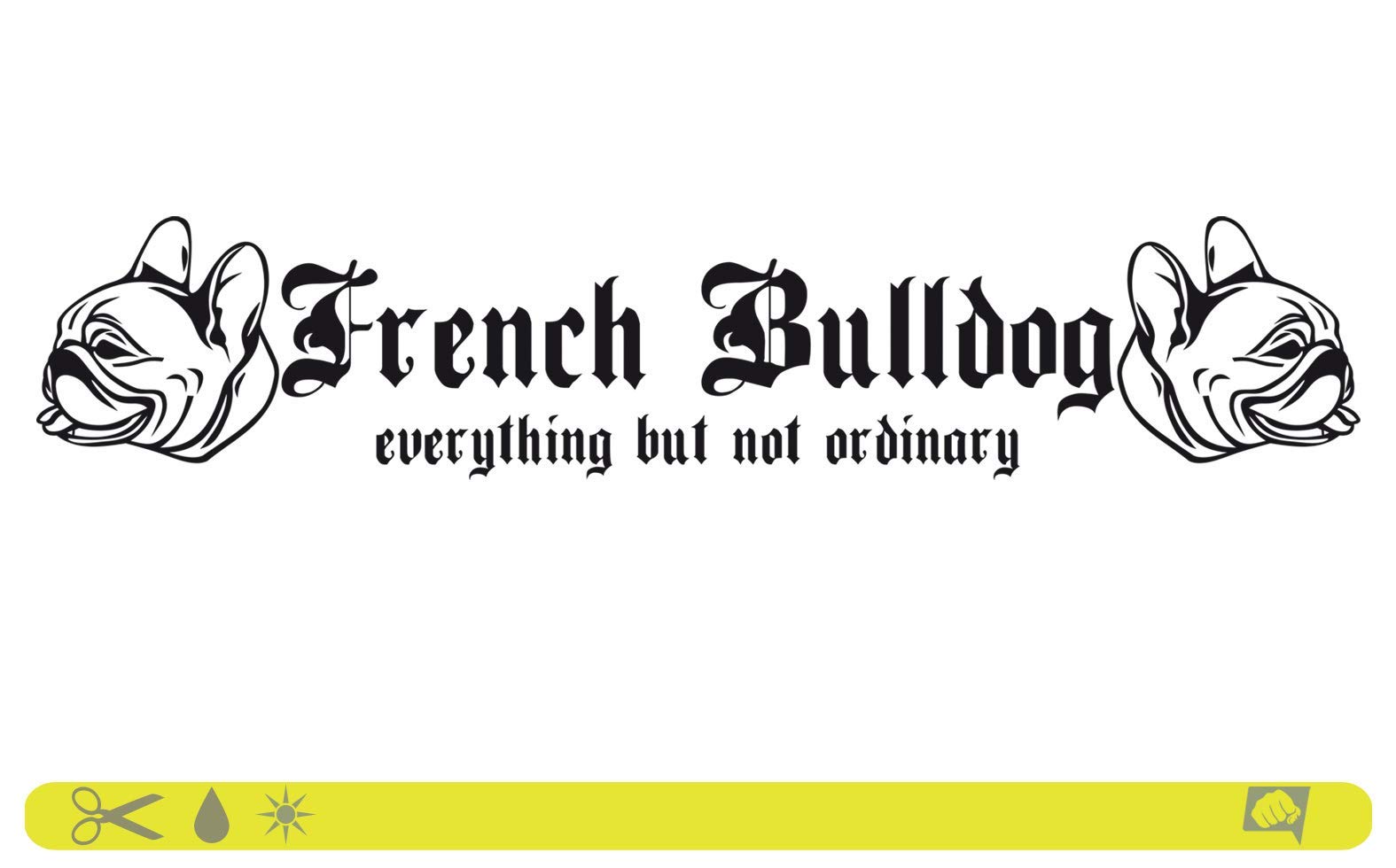 DBSPNCR French Bulldog XXL Aufkleber - Französische Bulldogge - schwarz oder weiß NEU (schwarz innenklebend) von DBSPNCR