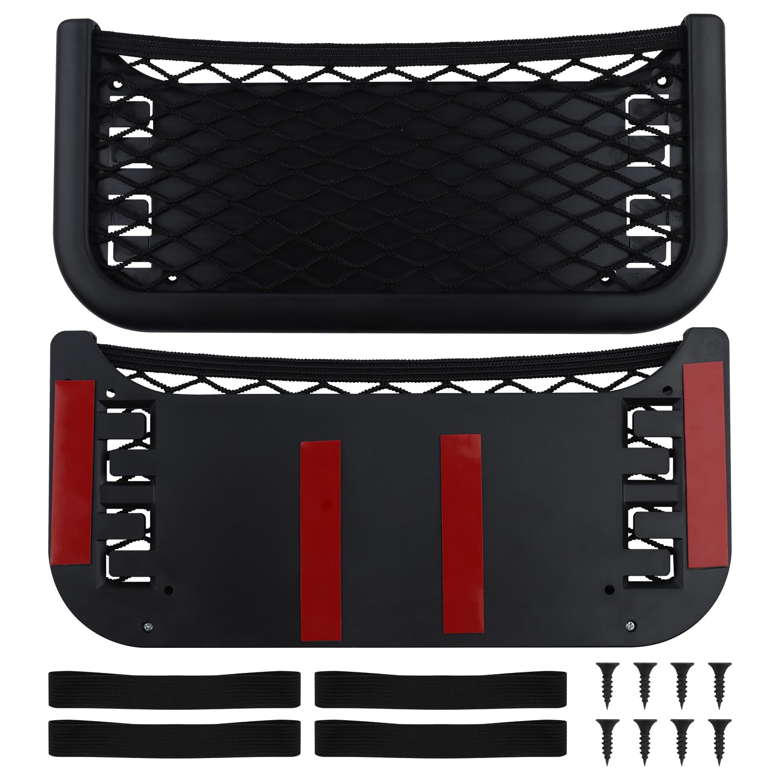 2 Stück Universelles Selbstklebend Elastisch Ablagenetz, Selbstklebendes Netztasche Auto mit Gummiband und Schrauben, Kofferraum Netztasche Auto für Sonnenbrille Telefon Führerschein 2 Stück Universelles Selbstklebend Elastisch Ablagenetz, Selbstklebendes Netztasche Auto mit Gummiband und Schrauben, Kofferraum Netztasche Auto für Sonnenbrille Telefon Führerschein von DBTW