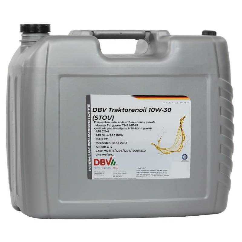 DBV-Traktorenöl SAE 10W/30 (STOU) 20-Liter-Kanister von DBV