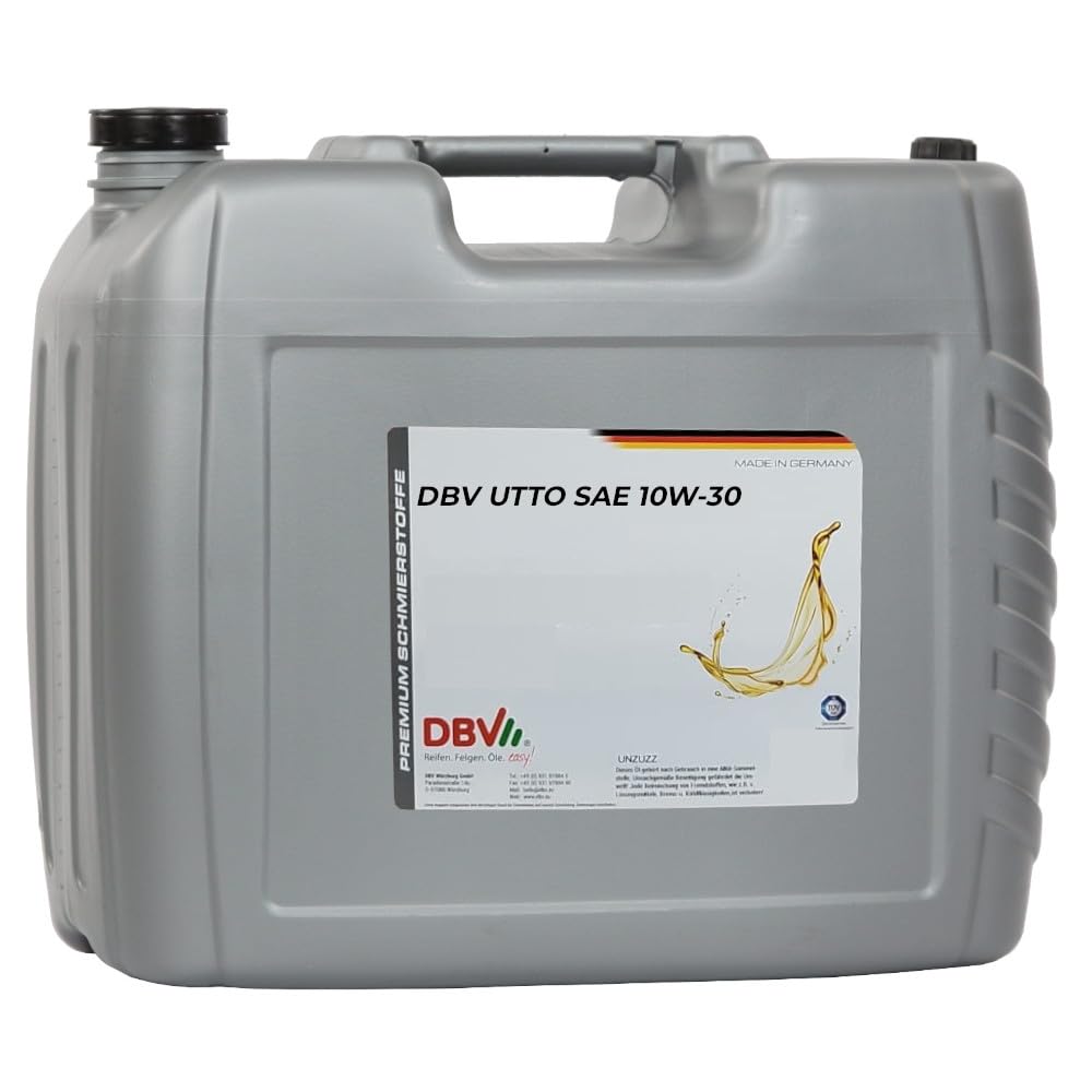 DBV Traktorenöl SAE 10W/30 UTTO-Universal 20-Liter-Kanister (20 kg) für Bau- und Arbeitsmaschinen, Lastschaltgetrieben, Verteilergetrieben, Endantrieben, Hydraulikanlagen DBV Traktorenöl SAE 10W/30 UTTO-Universal 20-Liter-Kanister (20 kg) für Bau- und Arbeitsmaschinen, Lastschaltgetrieben, Verteilergetrieben, Endantrieben, Hydraulikanlagen von DBV