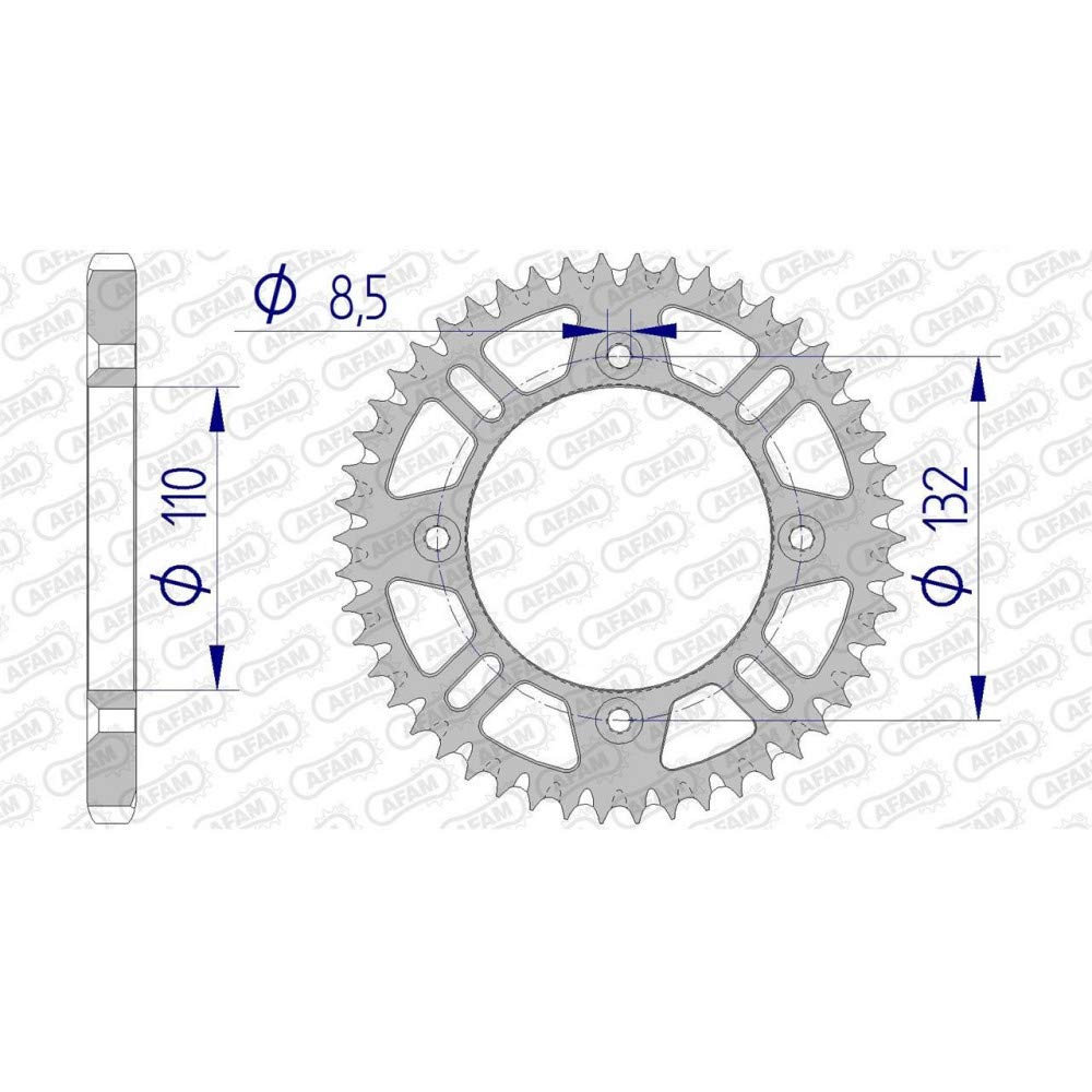 Alu-Kettenrad AFAM 428-49Z (Gun Metal) von DC Afam NV